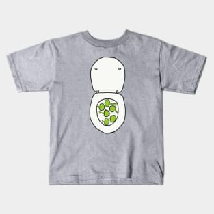 Toilet Full of Broccoli Kids T-Shirt